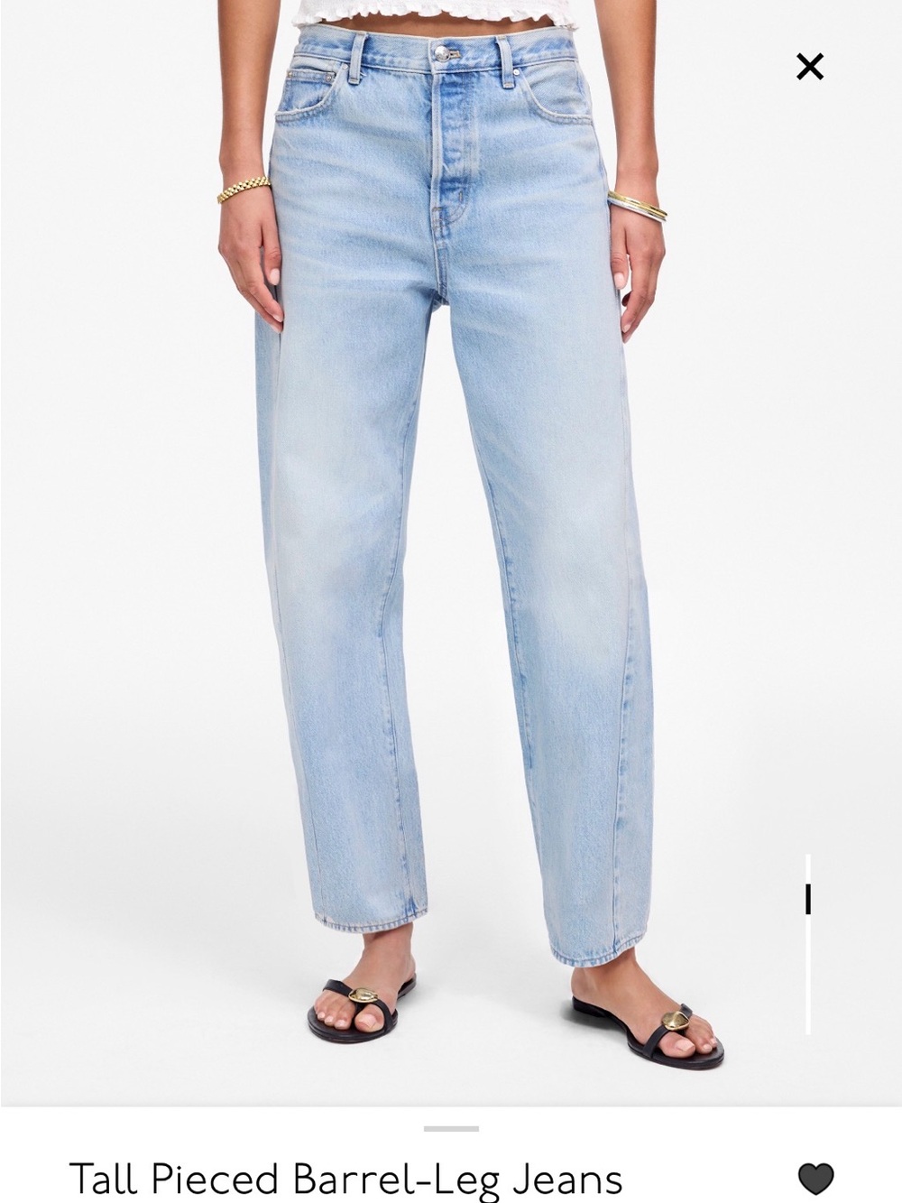 Madewell Tall Pieced Barrel-Leg Jeans